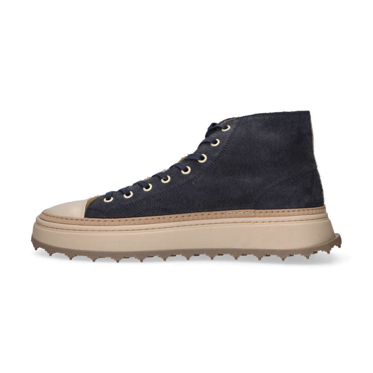 BePositive sneaker Cuprace alta camoscio blu