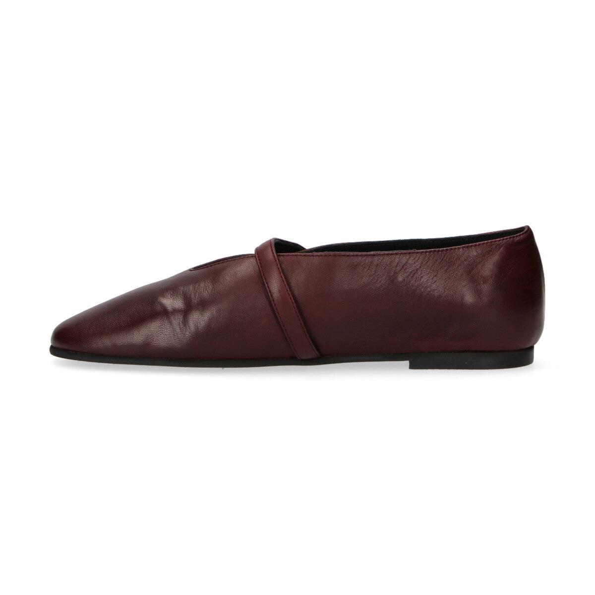 Poeve ballerina cinturino pelle liscia bordeaux