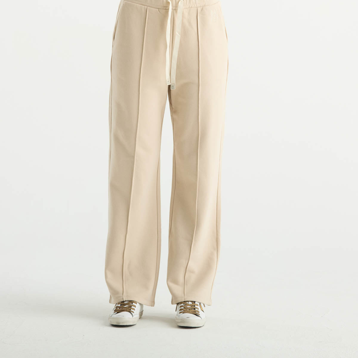 Patrizia Pepe pantalone sportivo in tessuto beige