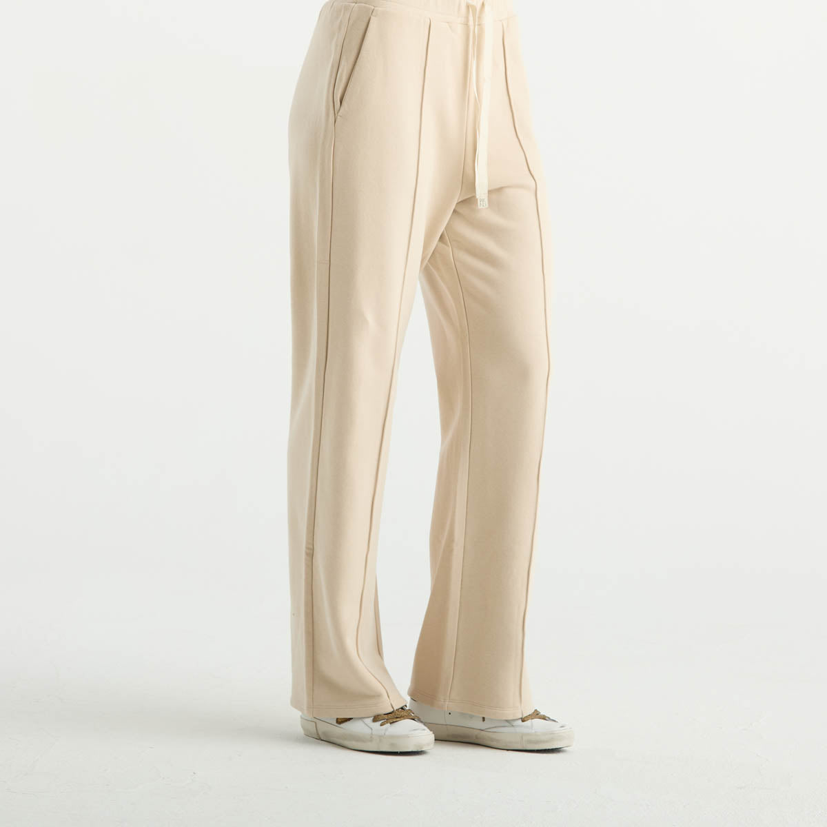 Patrizia Pepe pantalone sportivo in tessuto beige