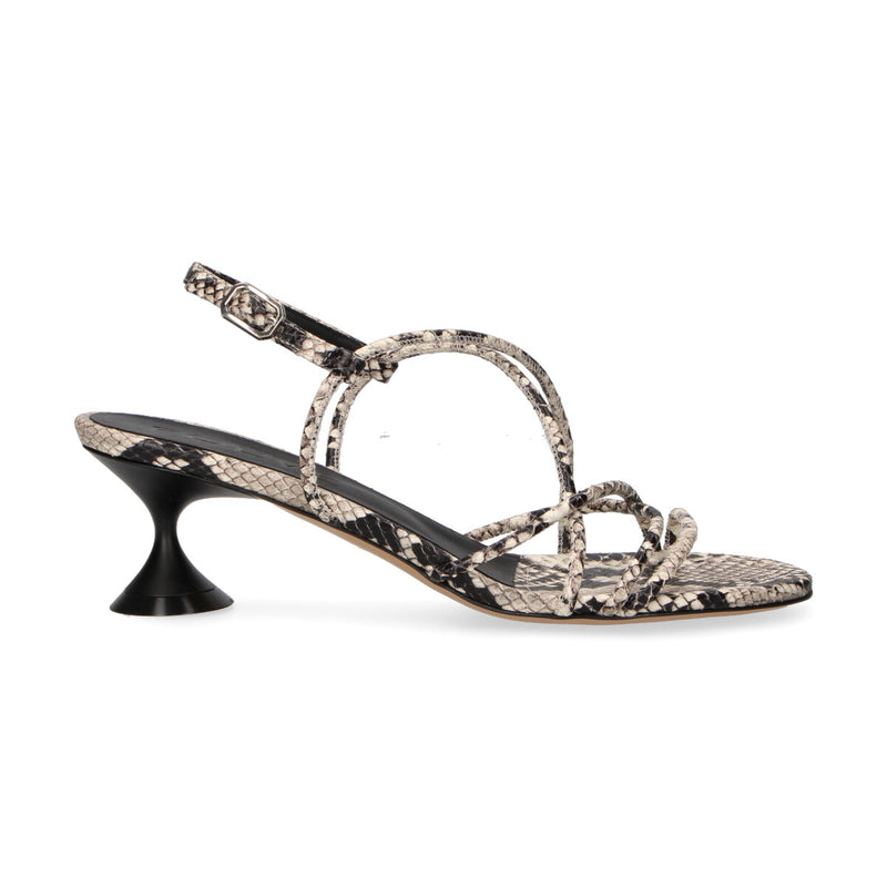 Poeve sandalo Diamante in pelle pitonata