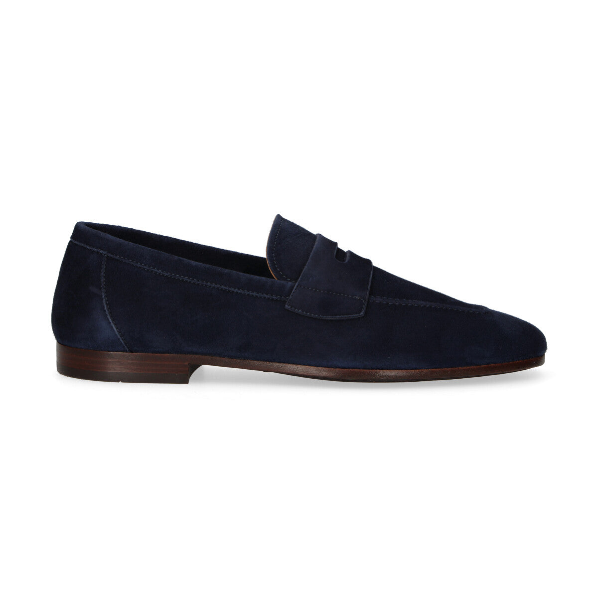 Giano mocassino in camoscio blu