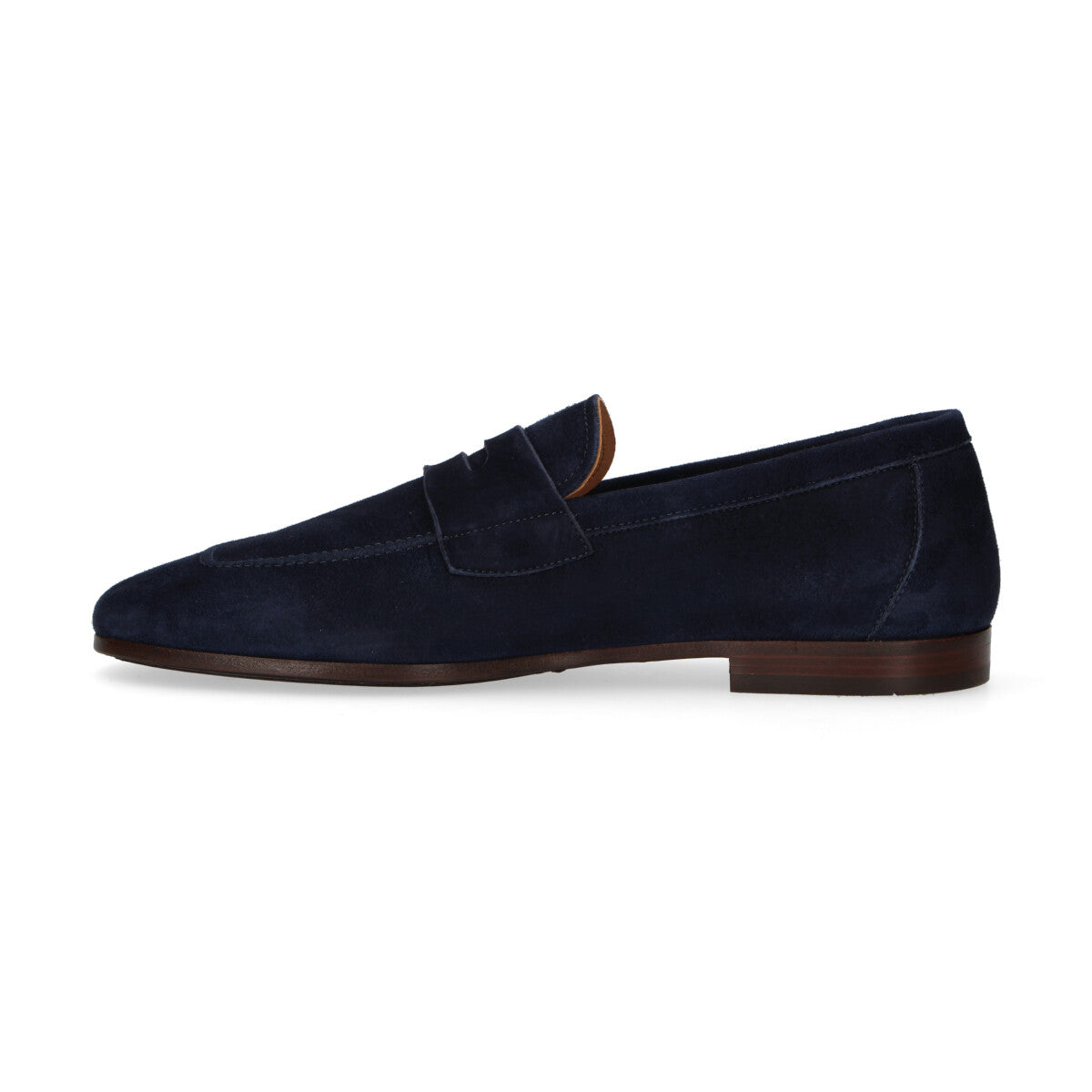 Giano mocassino in camoscio blu