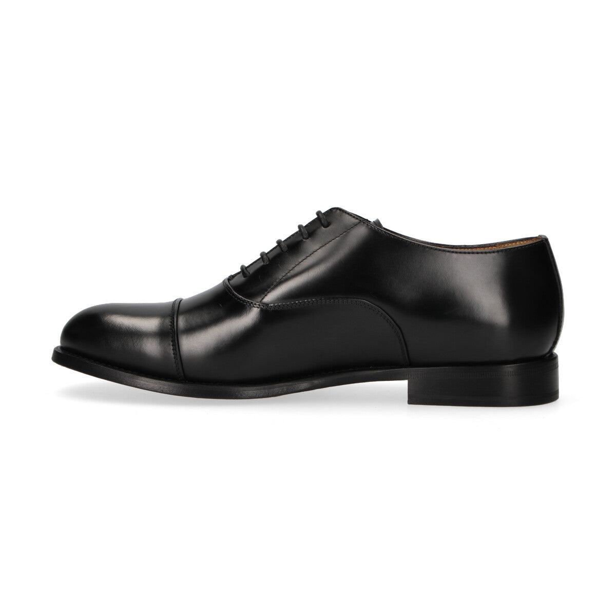 Giano stringata in pelle nera