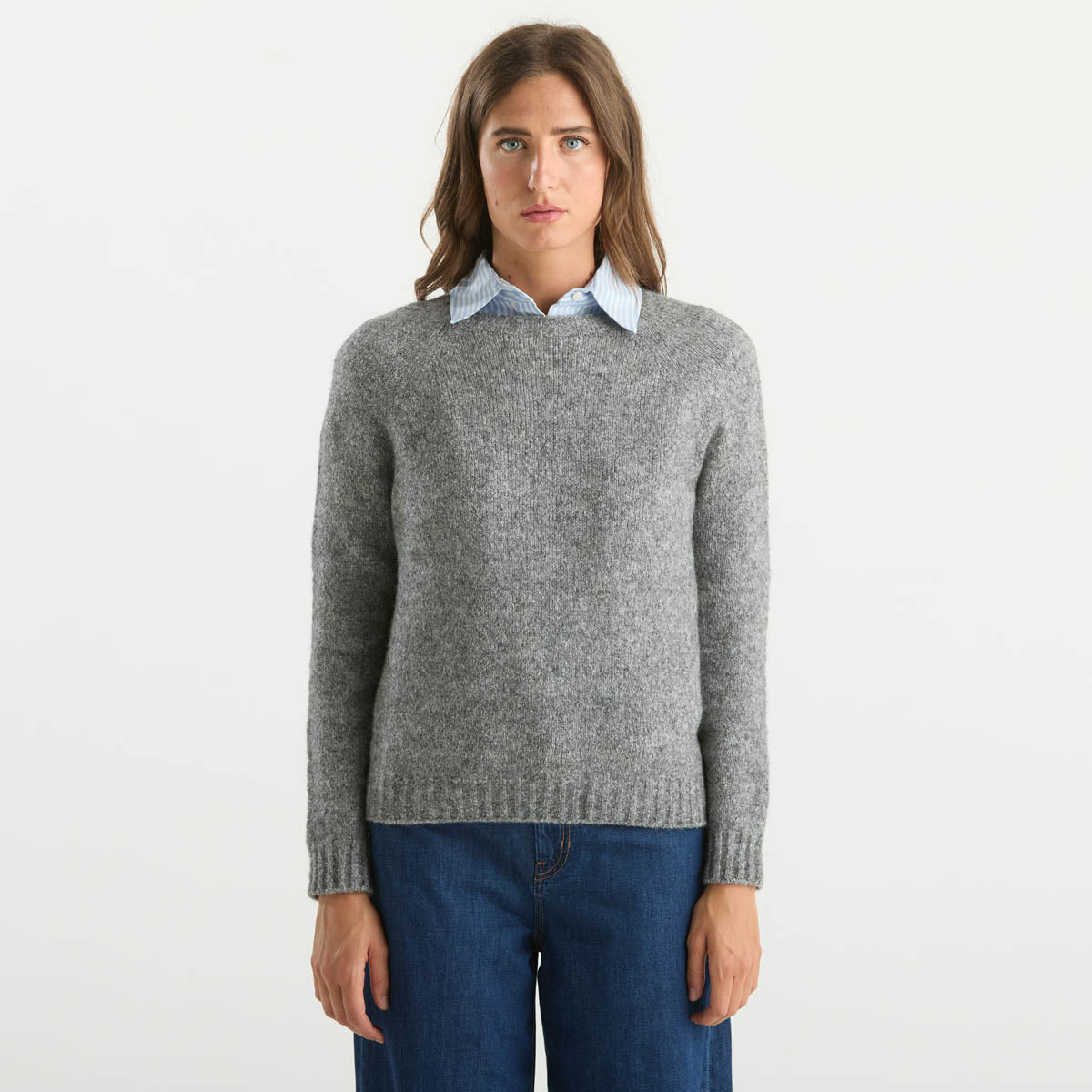Maxmara maglione girocollo in alpaca e cotone