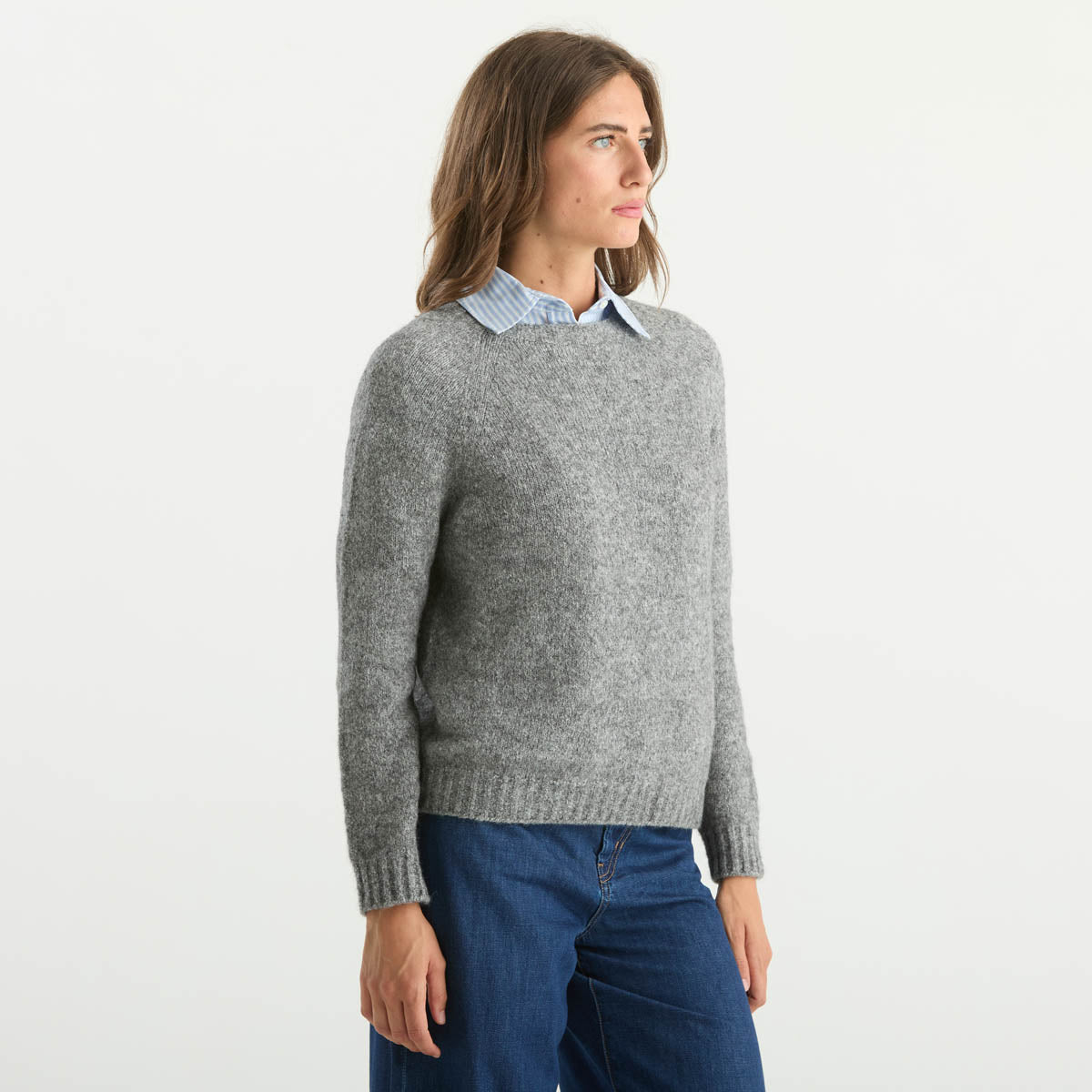 Maxmara maglione girocollo in alpaca e cotone