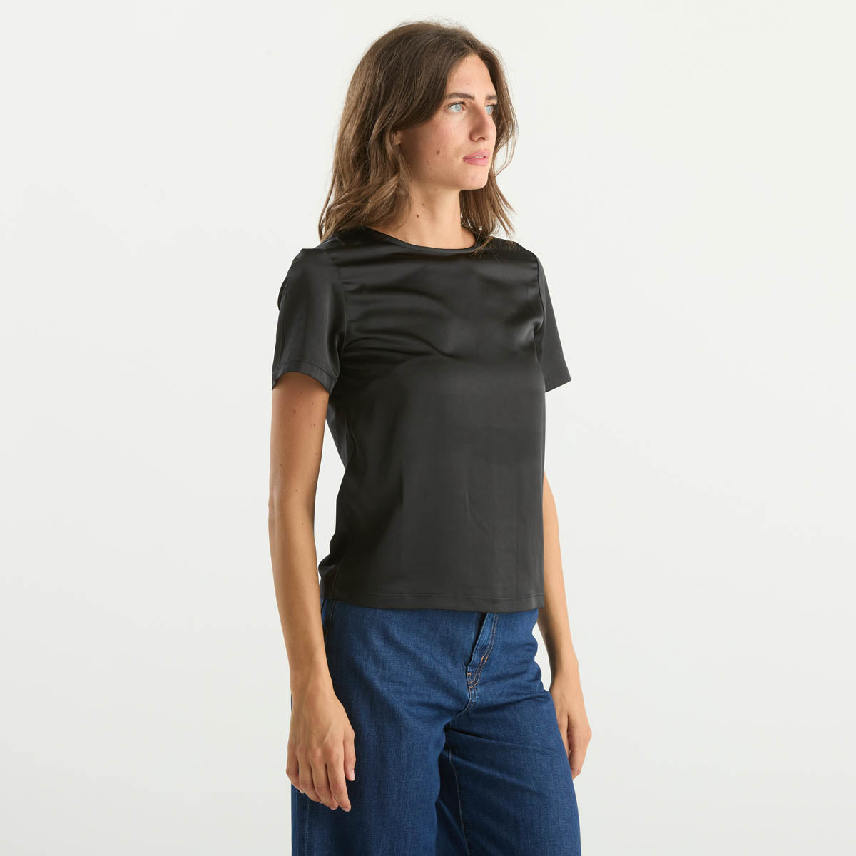 Maxmara blusa in maglia girocollo nera