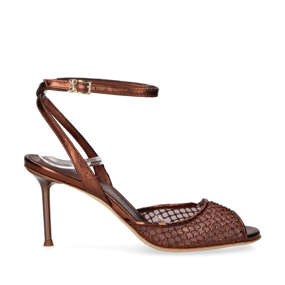 Sergio Levantesi sandalo Ginger con strass marrone