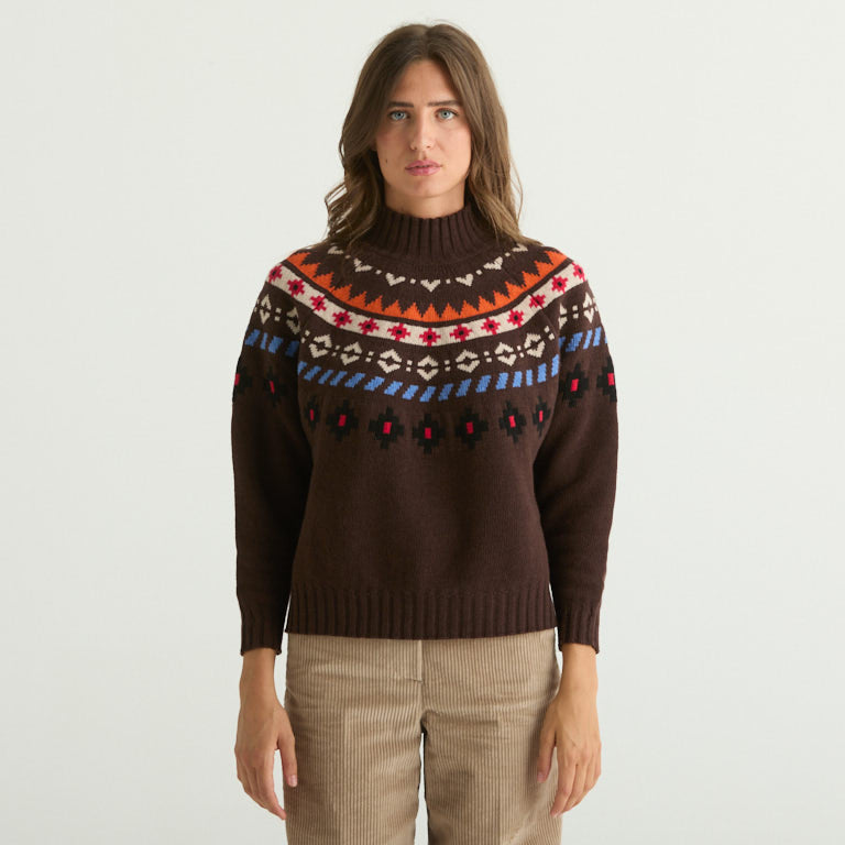 Maxmara maglione hardy in lana marrone