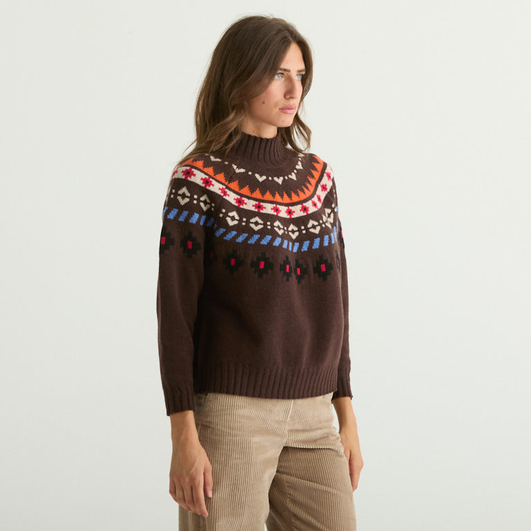 Maxmara maglione hardy in lana marrone