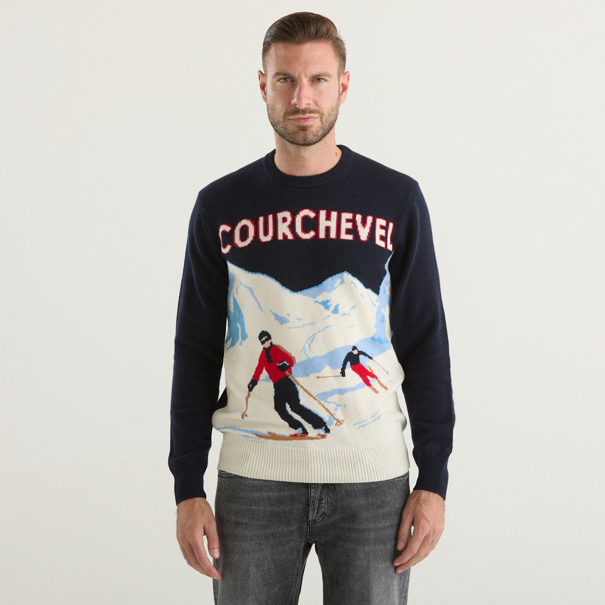 Mc2 Saint Barth maglione courch skiers blu