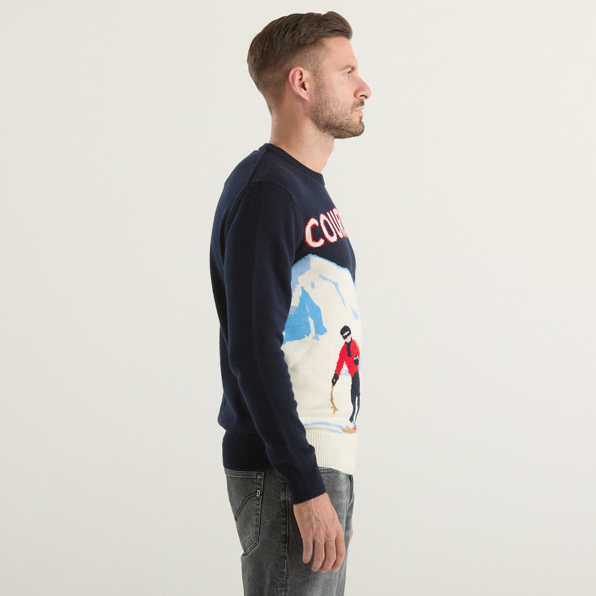 Mc2 Saint Barth maglione courch skiers blu