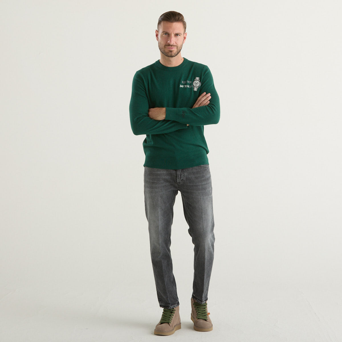 Mc2 Saint Barth maglione busy watch verde