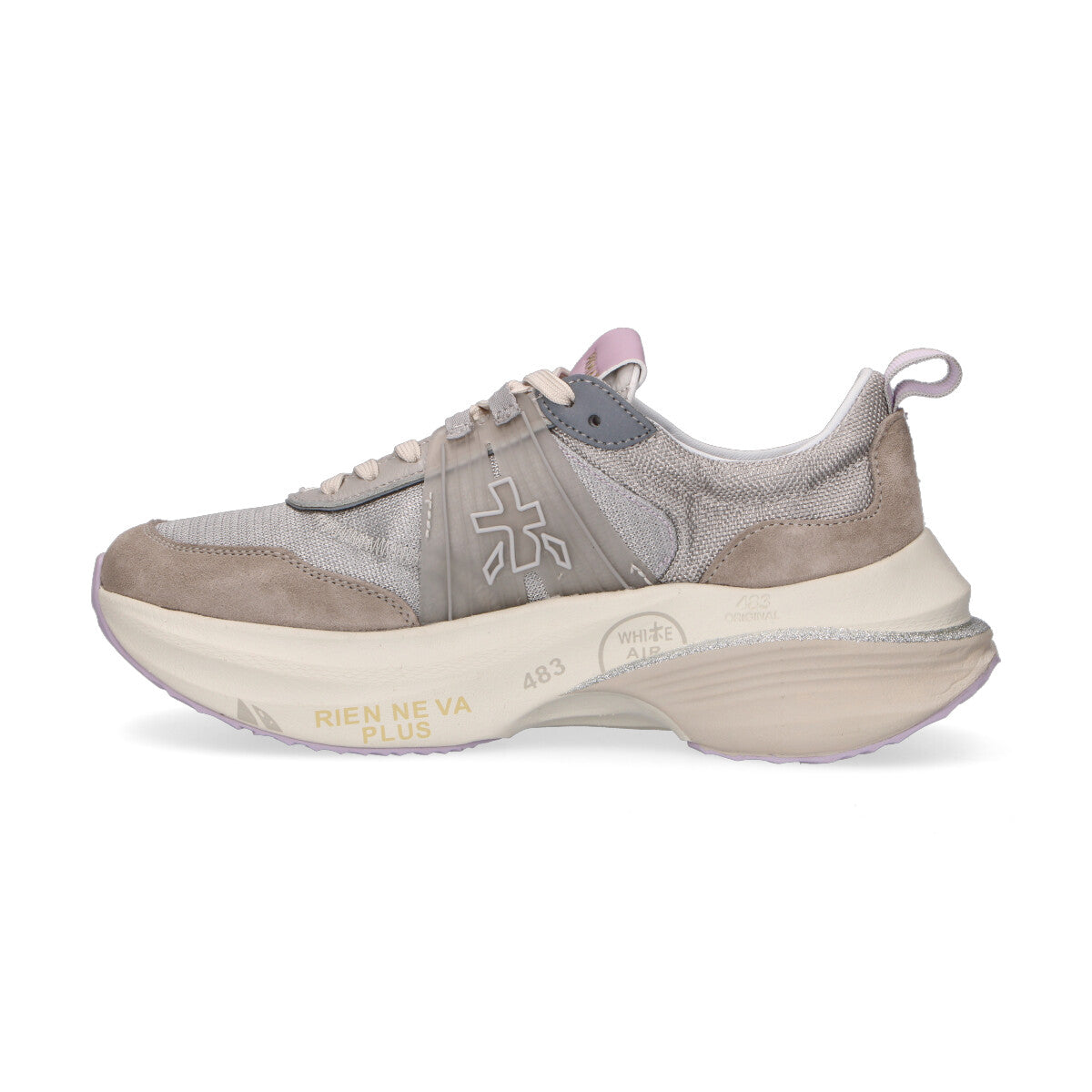 Premiata sneaker Hill grigio e beige