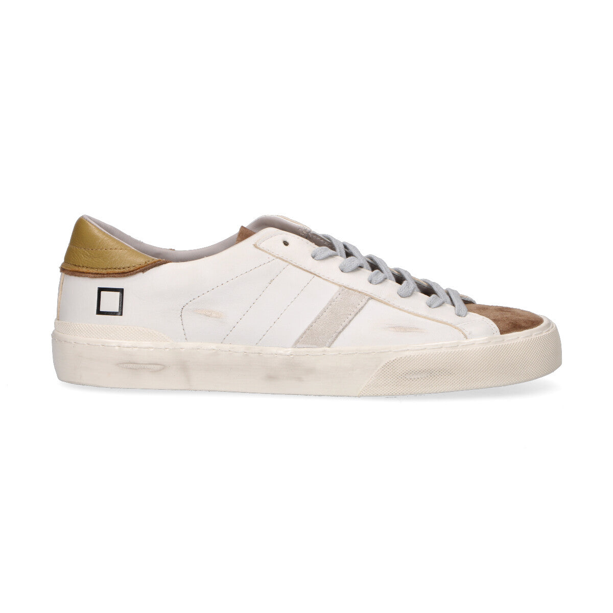 D.A.T.E. sneaker Hill Low used bianca e marrone