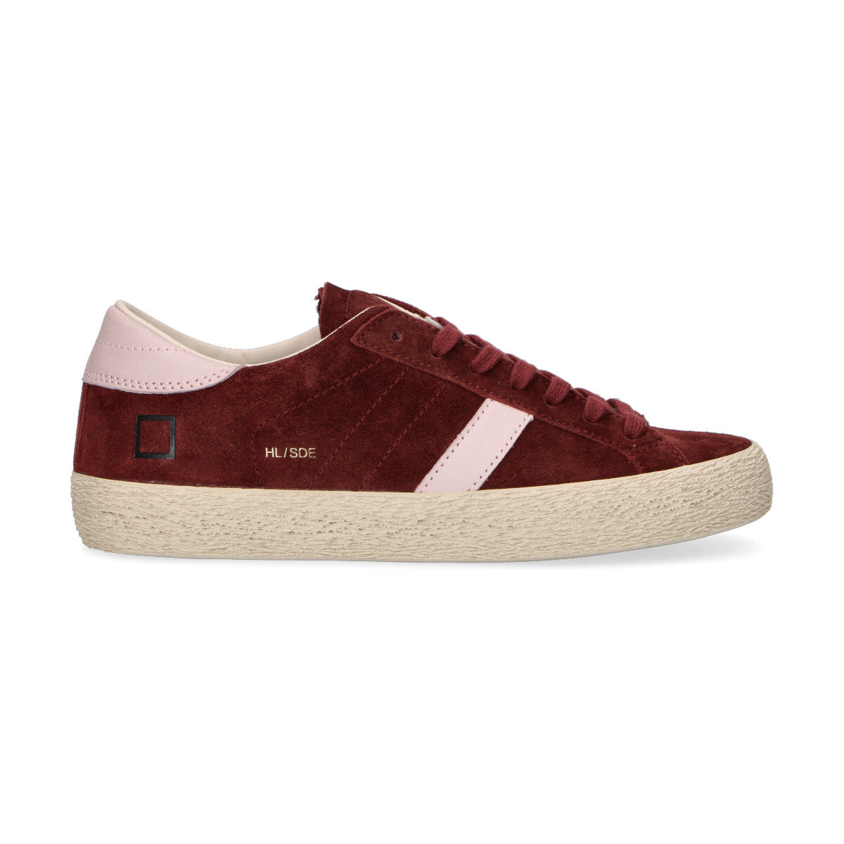 D.A.T.E. sneaker Hill Low camoscio bordeaux