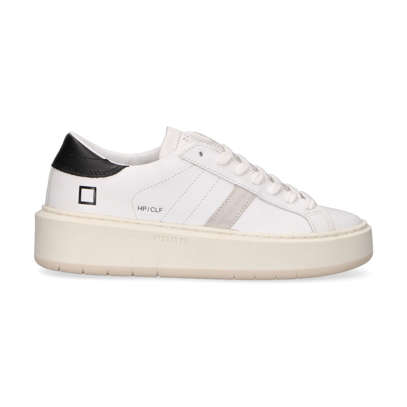 D.A.T.E. sneaker Hill Low Platform pelle bianca