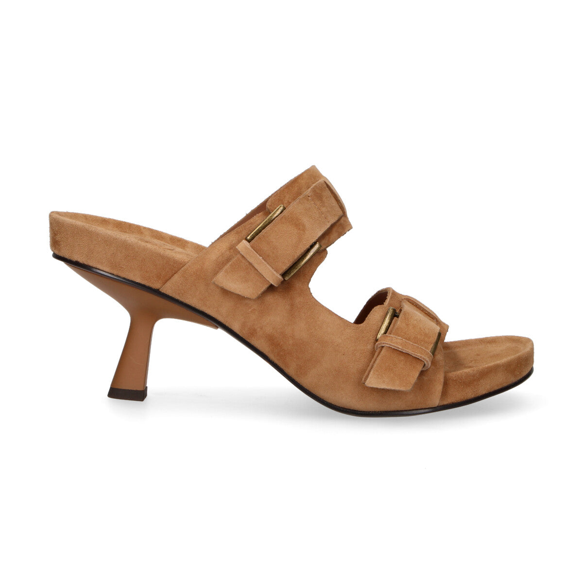 Ash ciabatta Jakarta con fibbie in camoscio beige