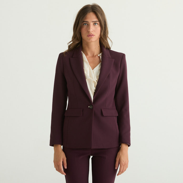 Haveone giacca monopetto da completo bordeaux