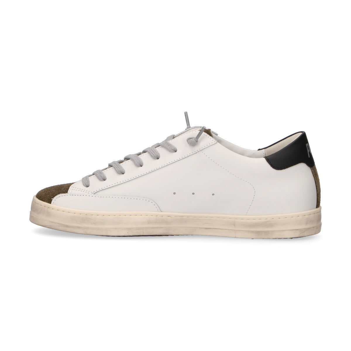P448 sneaker John pelle bianca e verde
