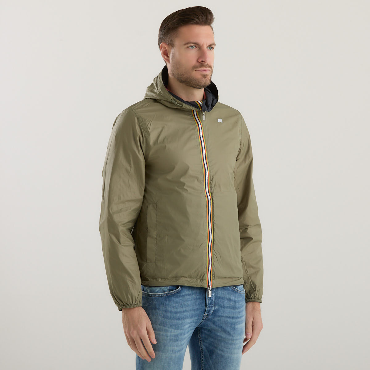 K-way giubbino reversibile blu e verde