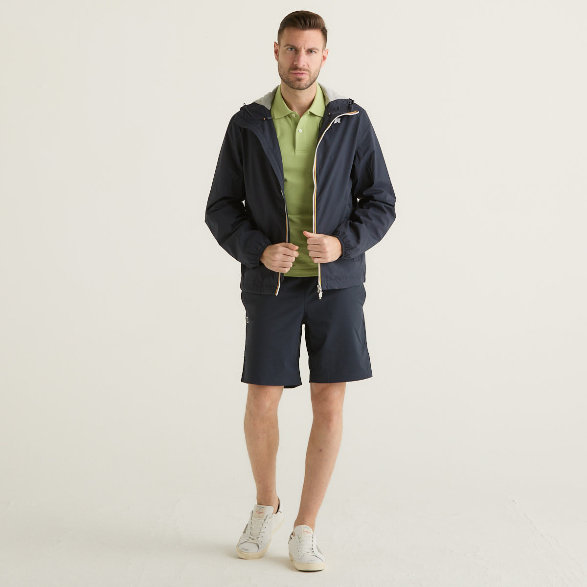 K-Way giubbino leggero con cappuccio blu