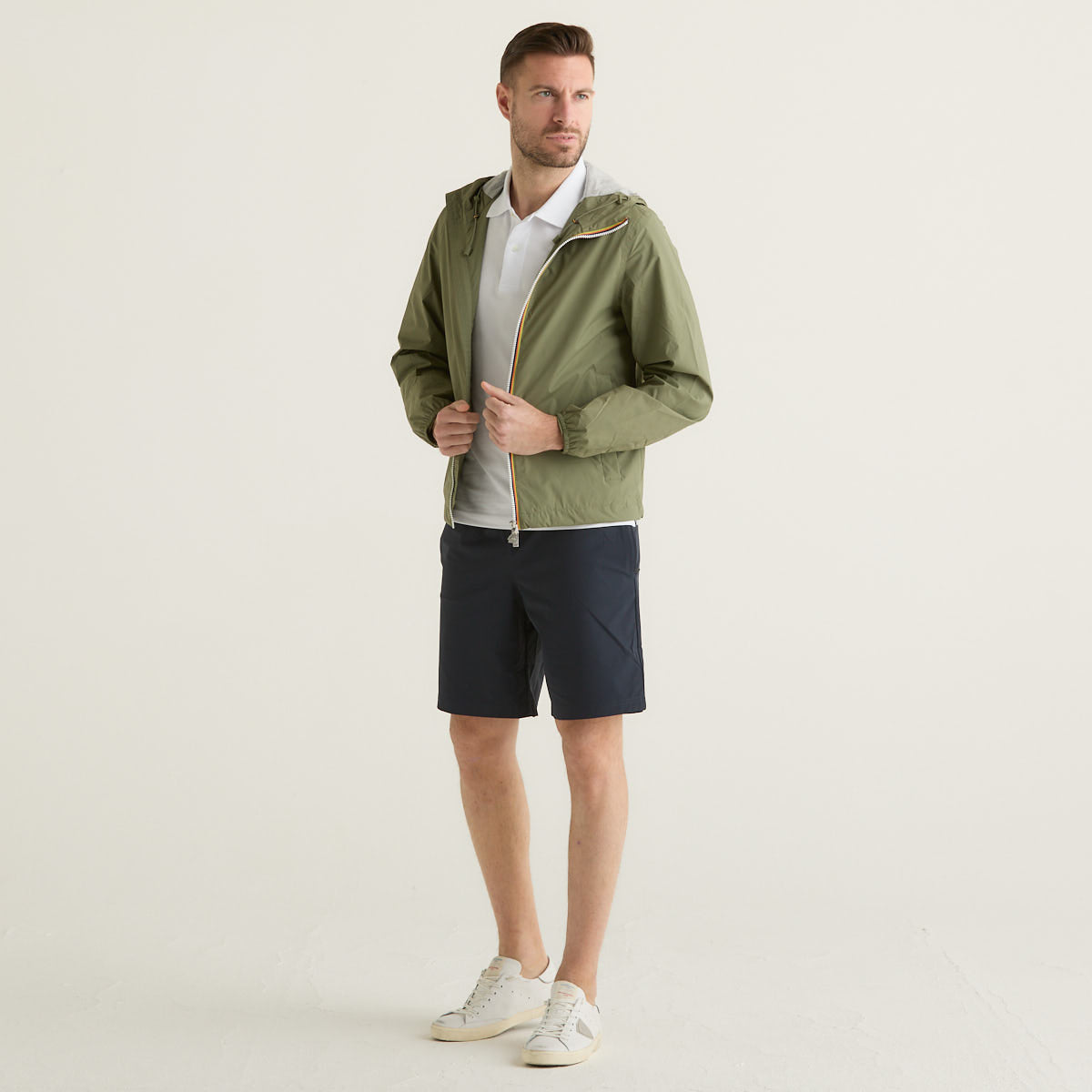 K-Way giubbino leggero con cappuccio verde