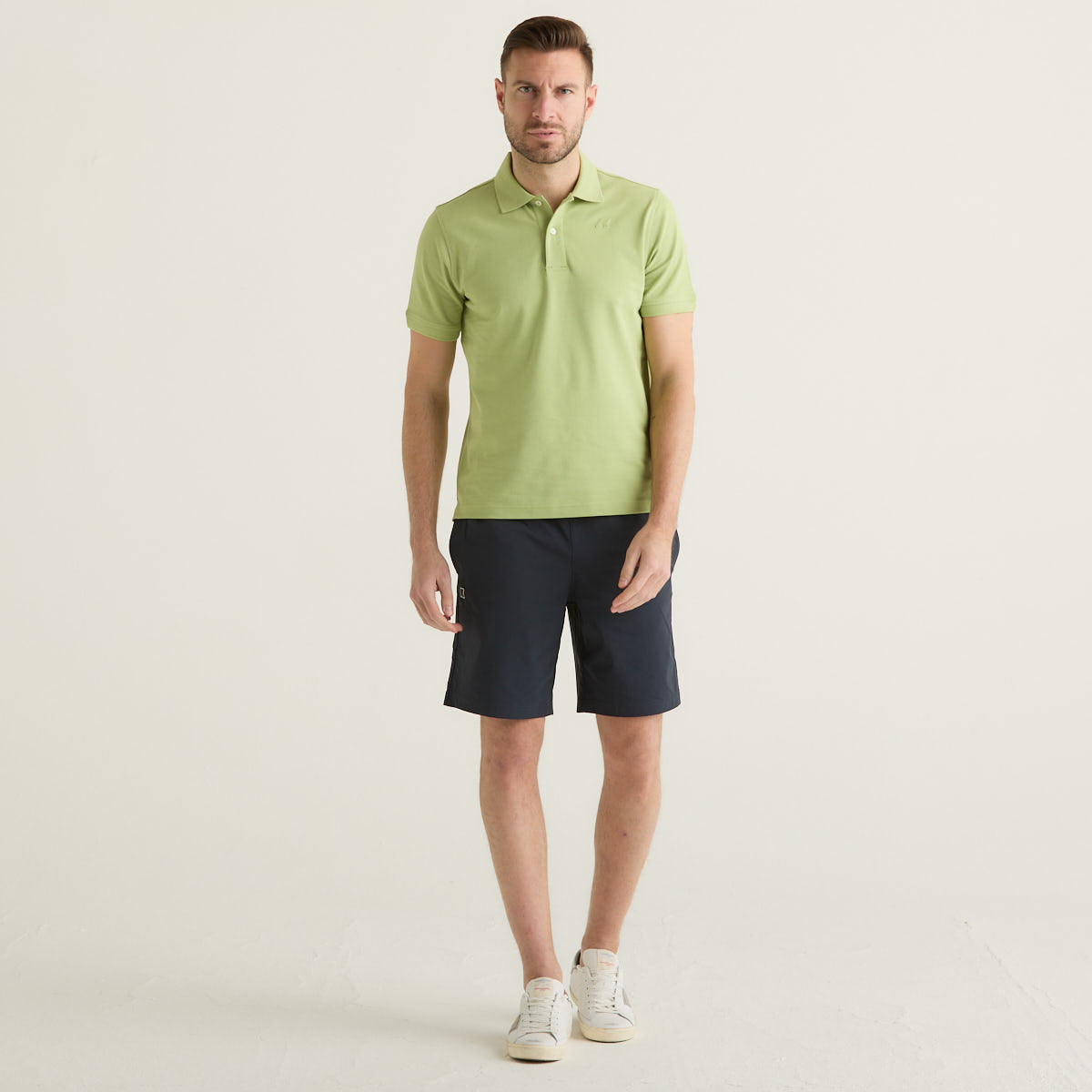 K-way polo manica corta in tessuto verde