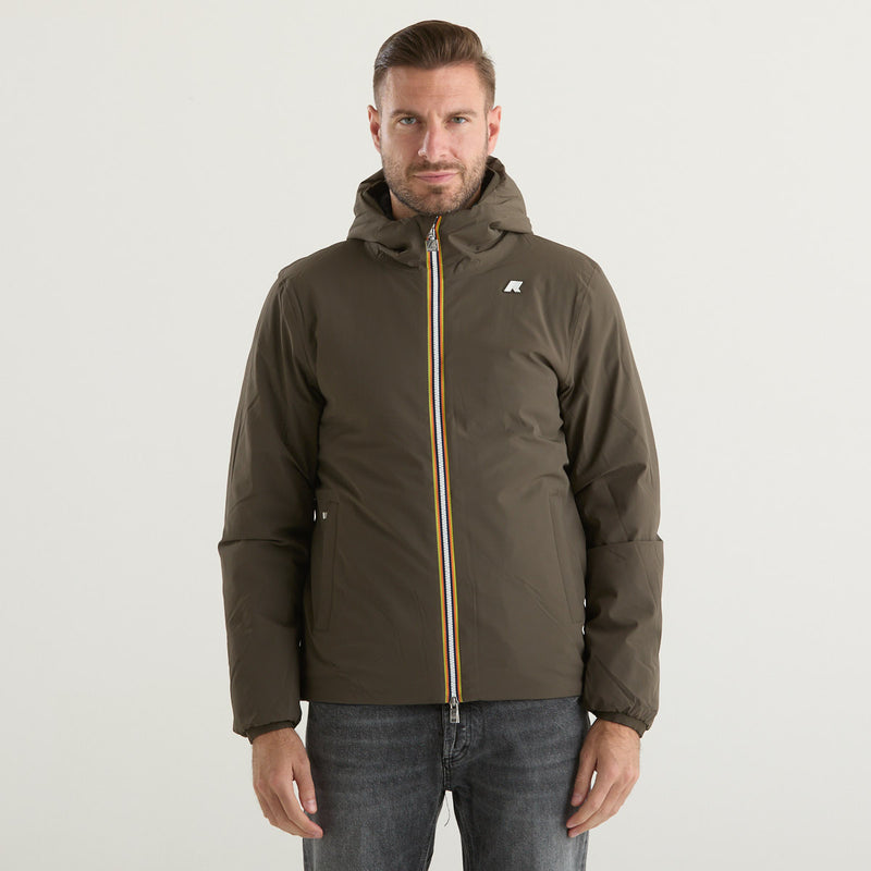 K-way giubbino con cappucio reversibile fango
