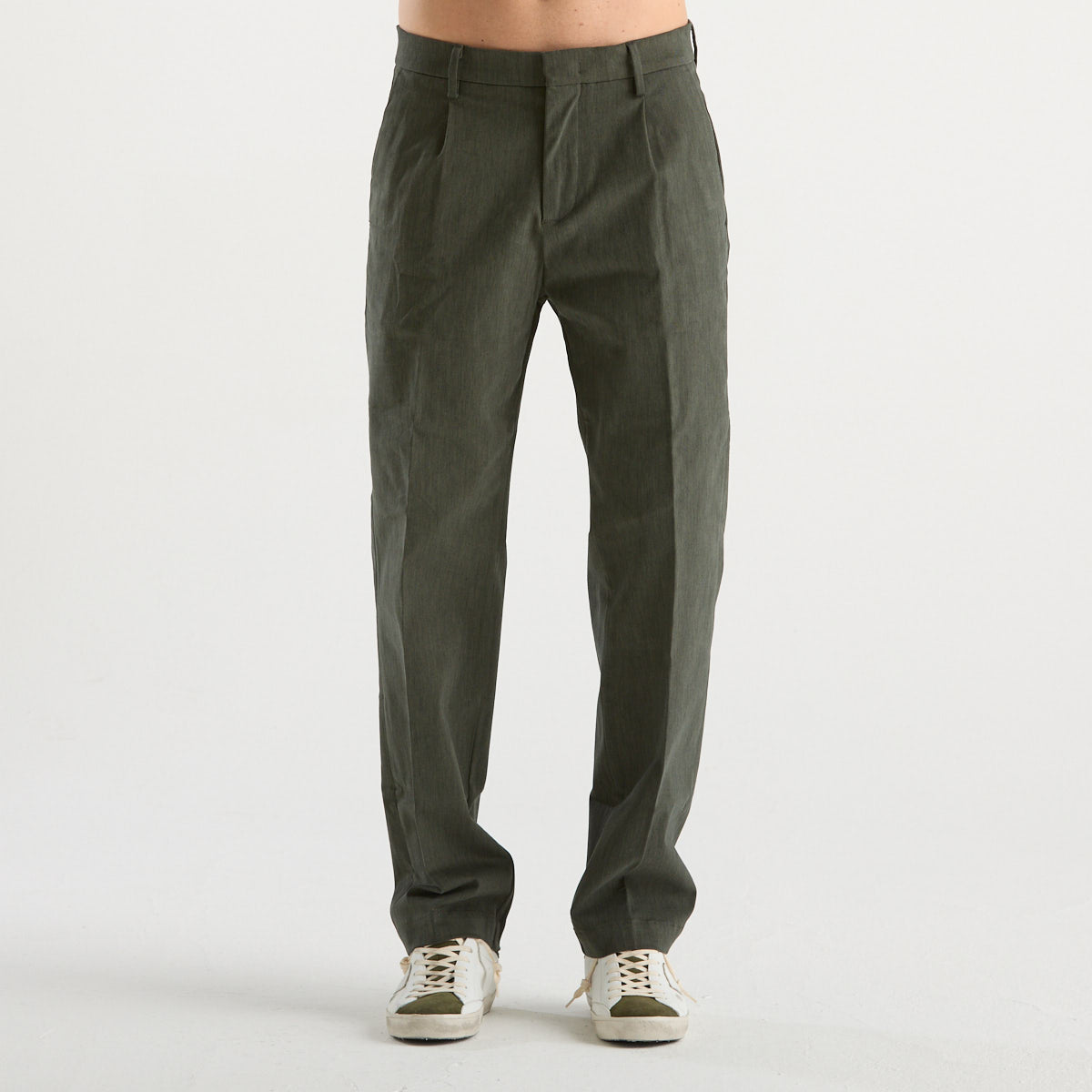 K-Way pantalone chino in tessuto verde