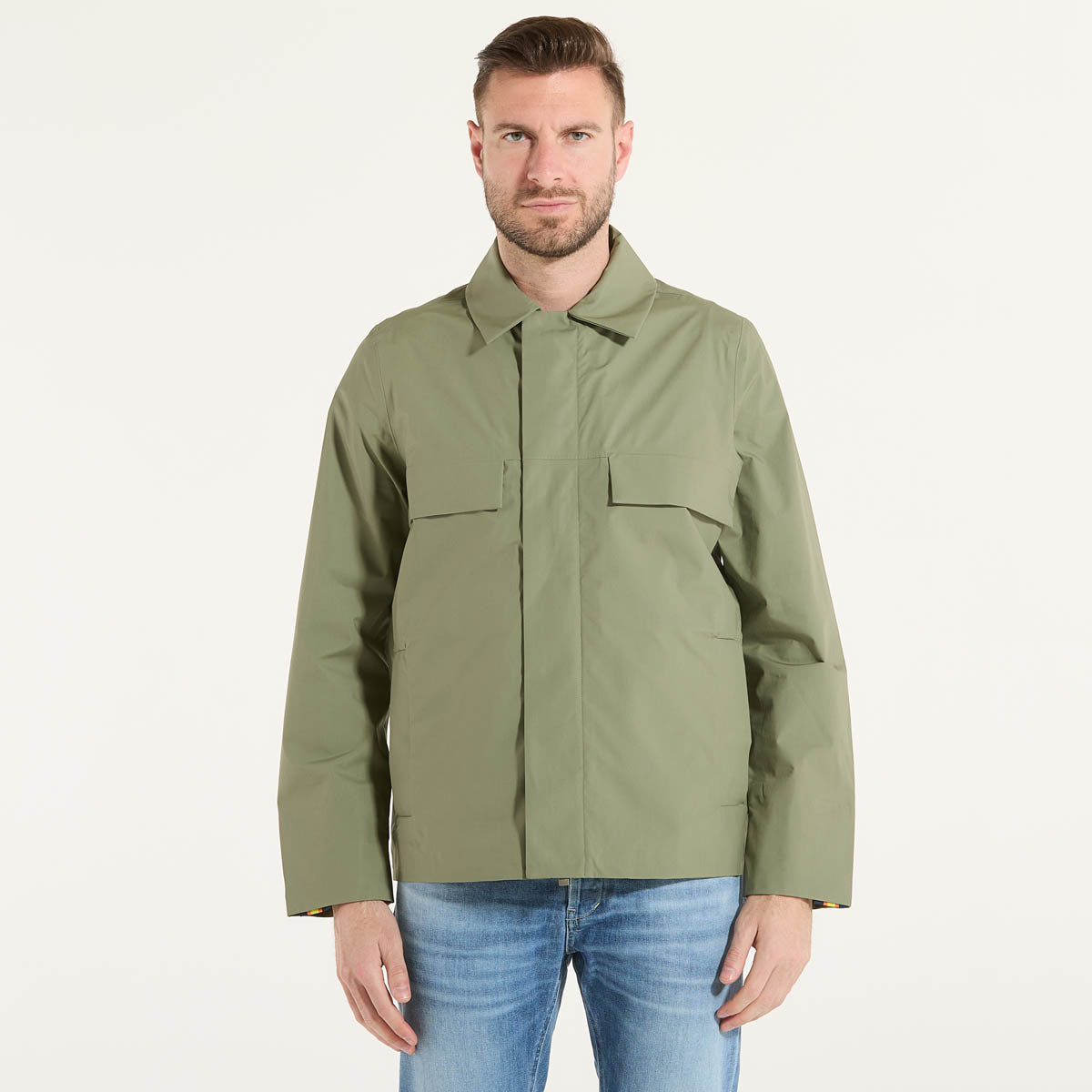 K-way giubbino leggero in tessuto verde militare