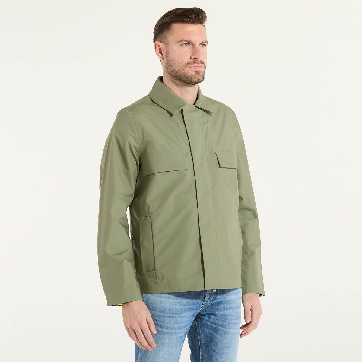 K-way giubbino leggero in tessuto verde militare