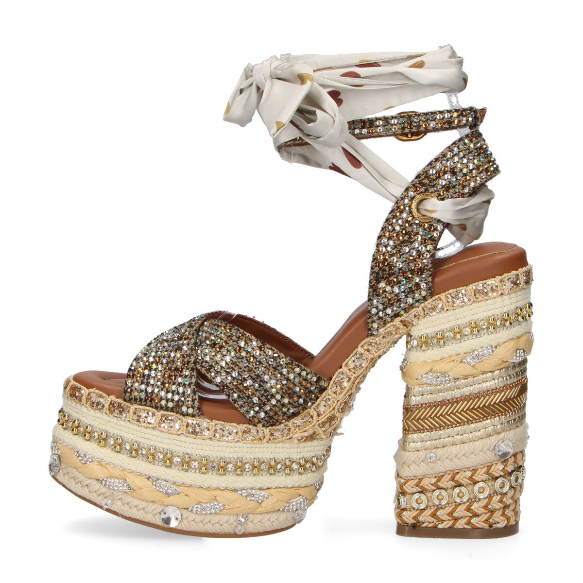 Kurt Geiger sandalo Chelsea Scarf Platform beige