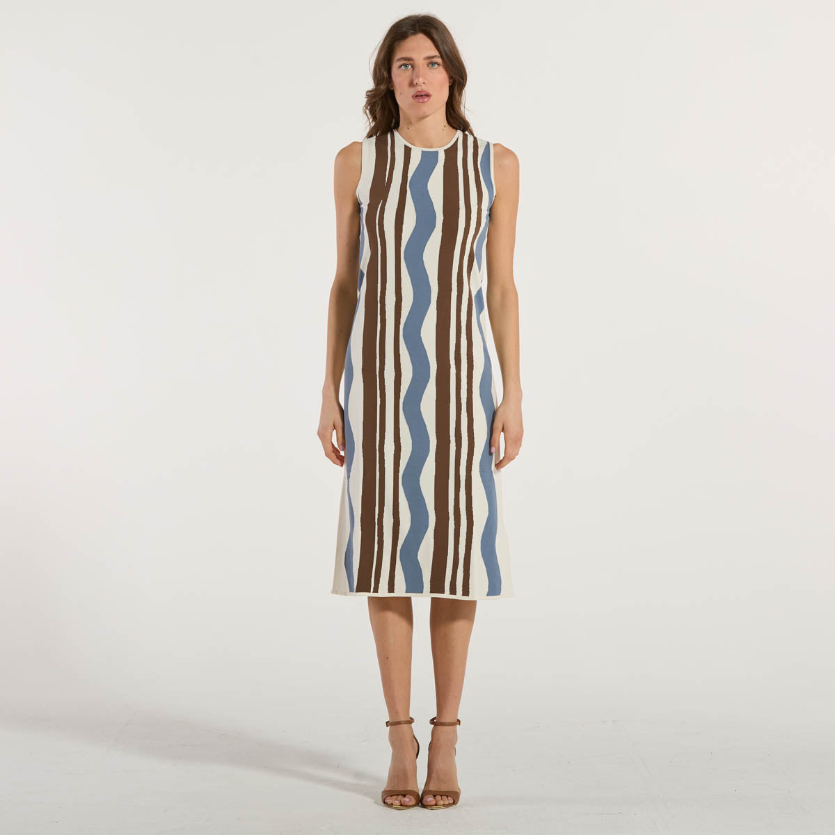 Maxmara abito in filato di viscosa multicolor