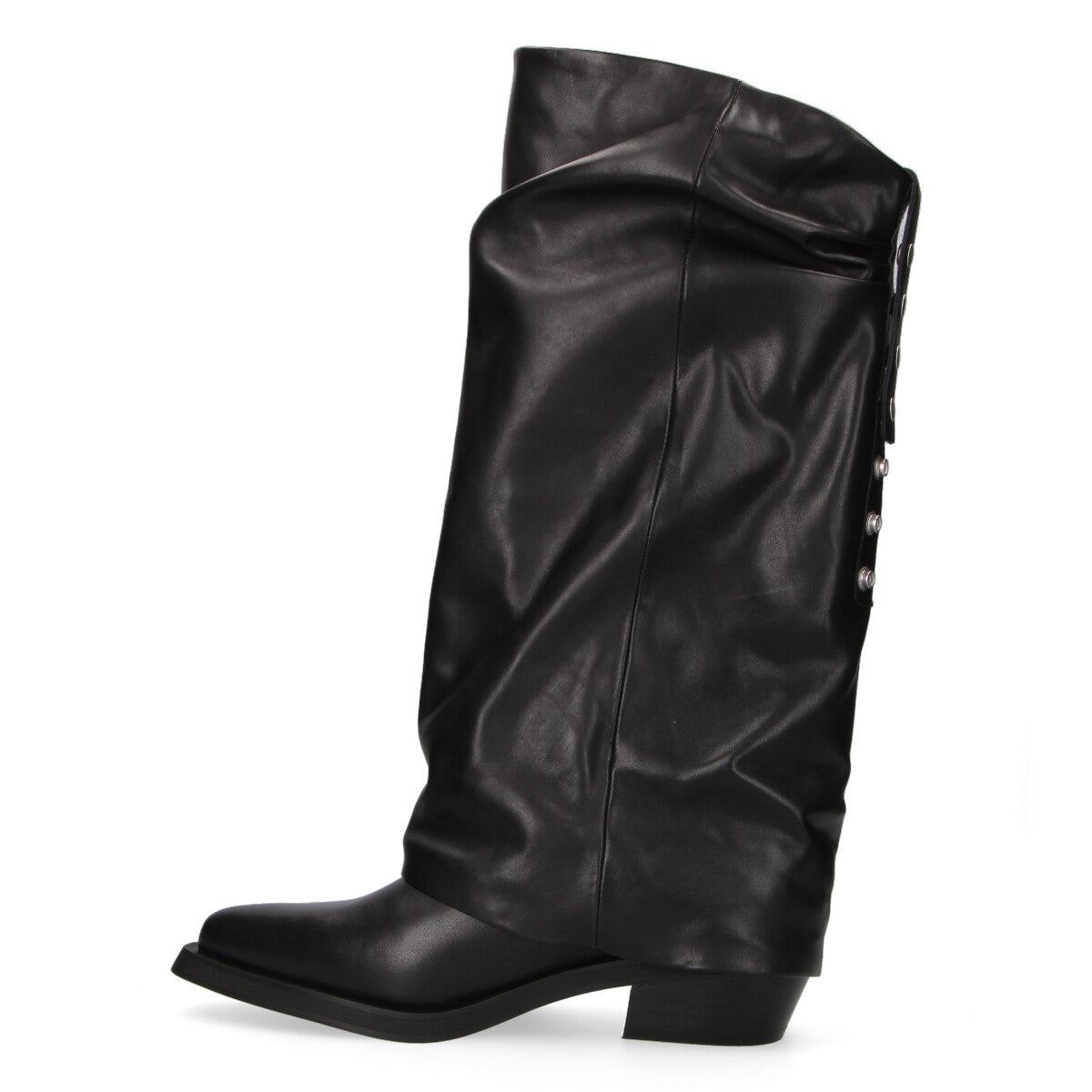 Ash stivale Liam risvoltato pelle nera