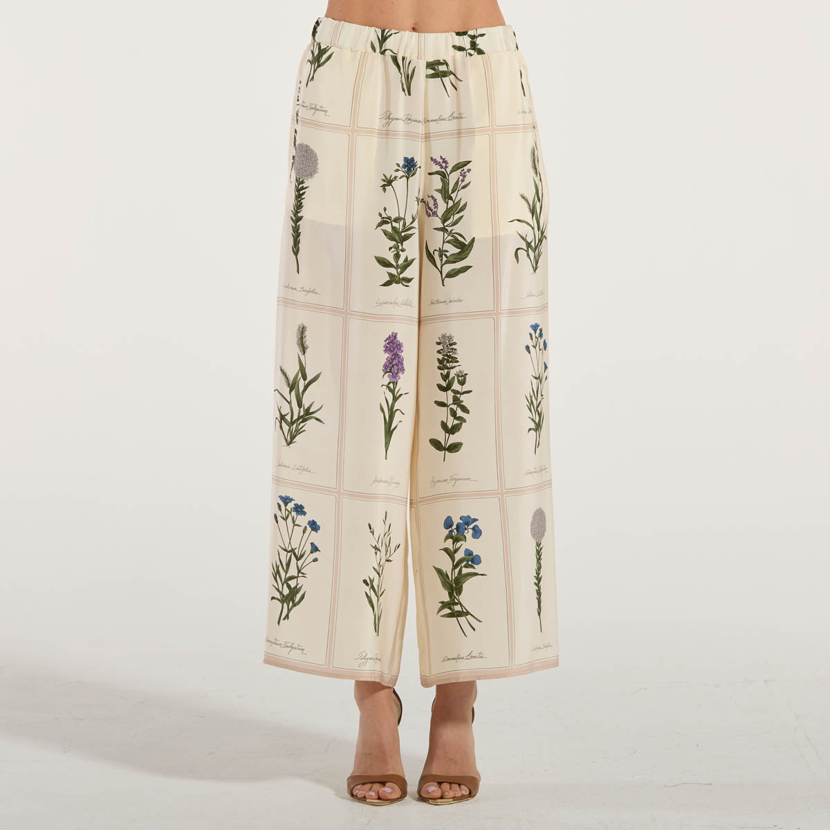 Maxmara pantalone in pura seta bianco