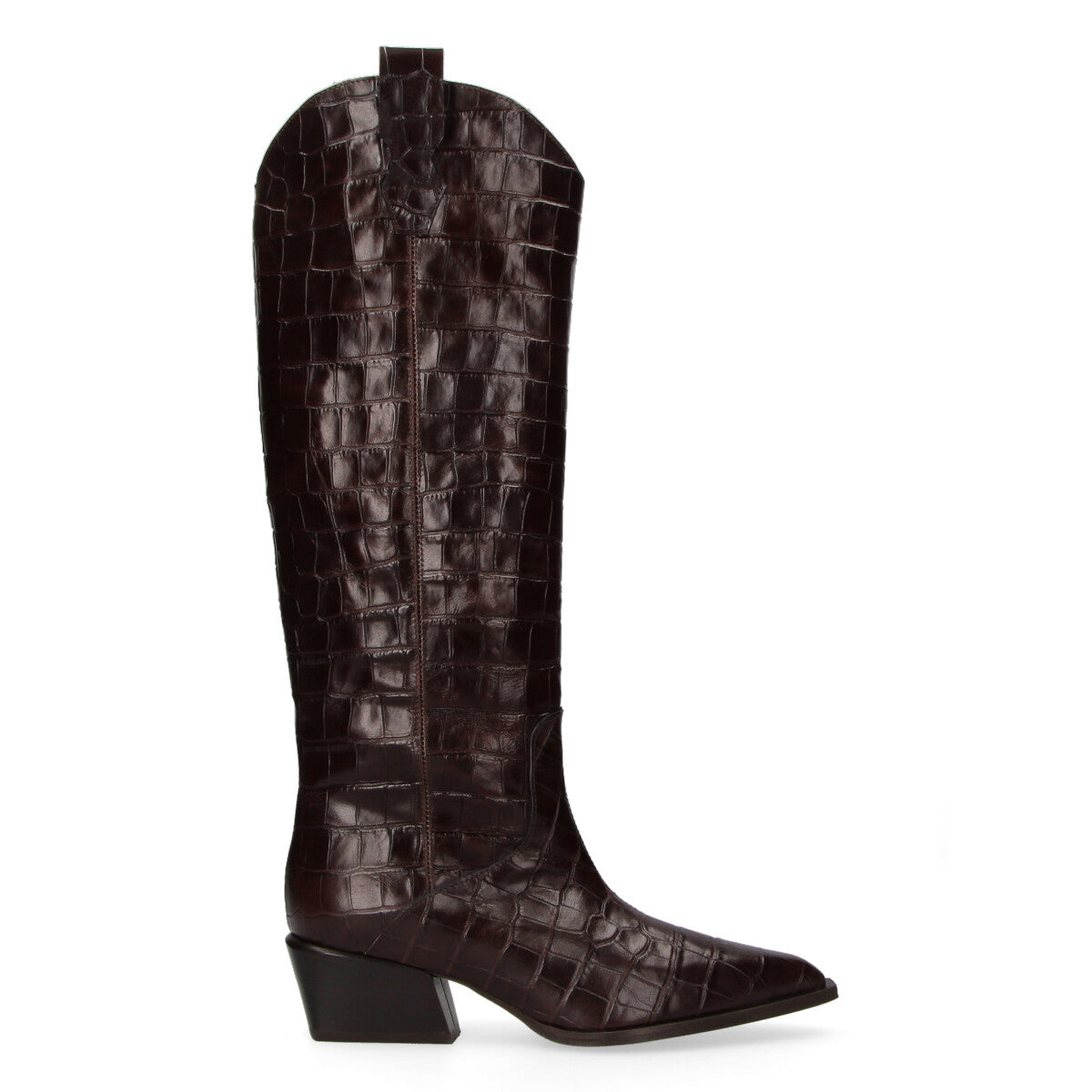 Poeve stivale in cocco pelle testa di moro