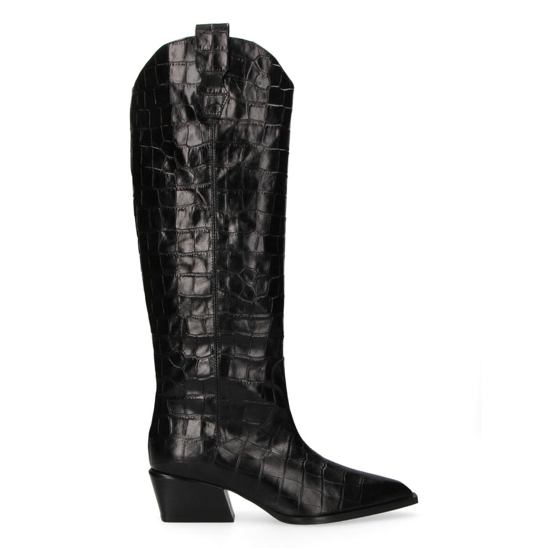 Poeve stivale in cocco pelle nera