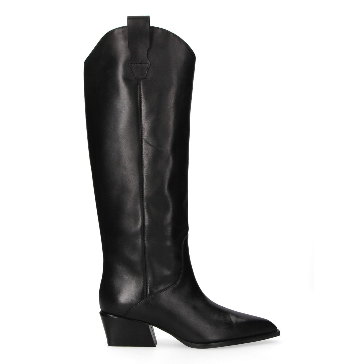 Poeve stivale pelle liscia nera
