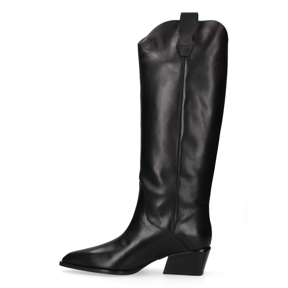 Poeve stivale pelle liscia nera
