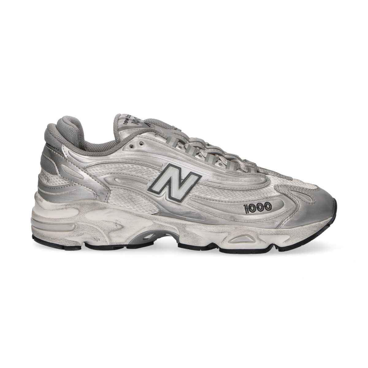 New Balance sneaker 1000 pelle argento