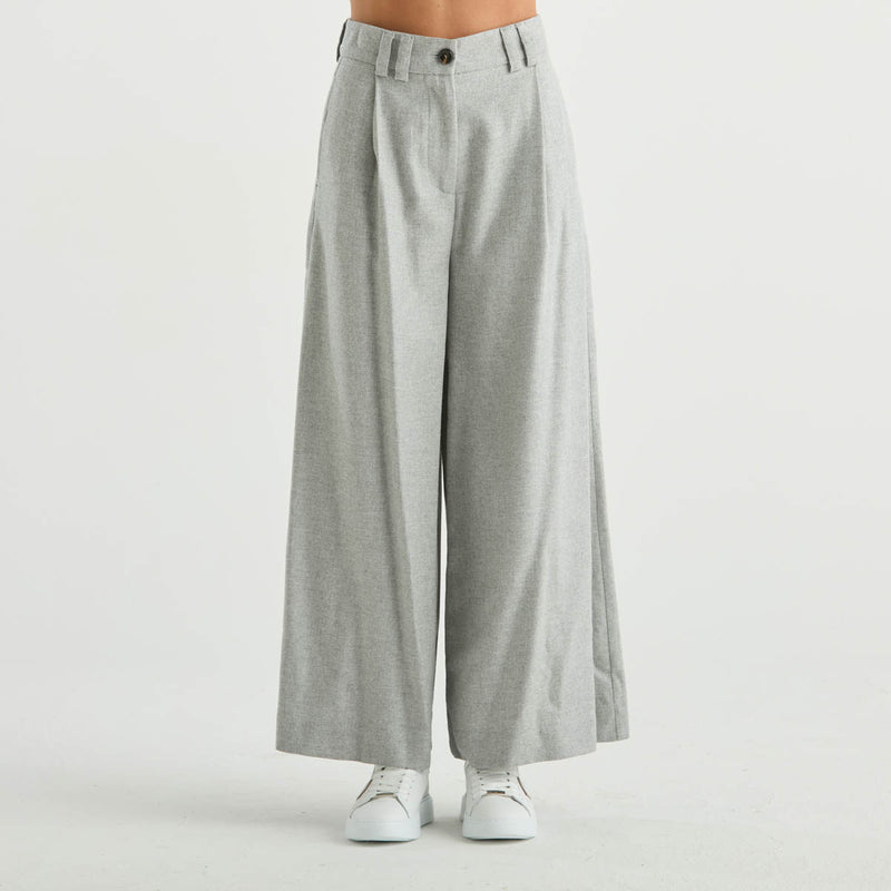 Solotre pantalone elegante in flanella grigio