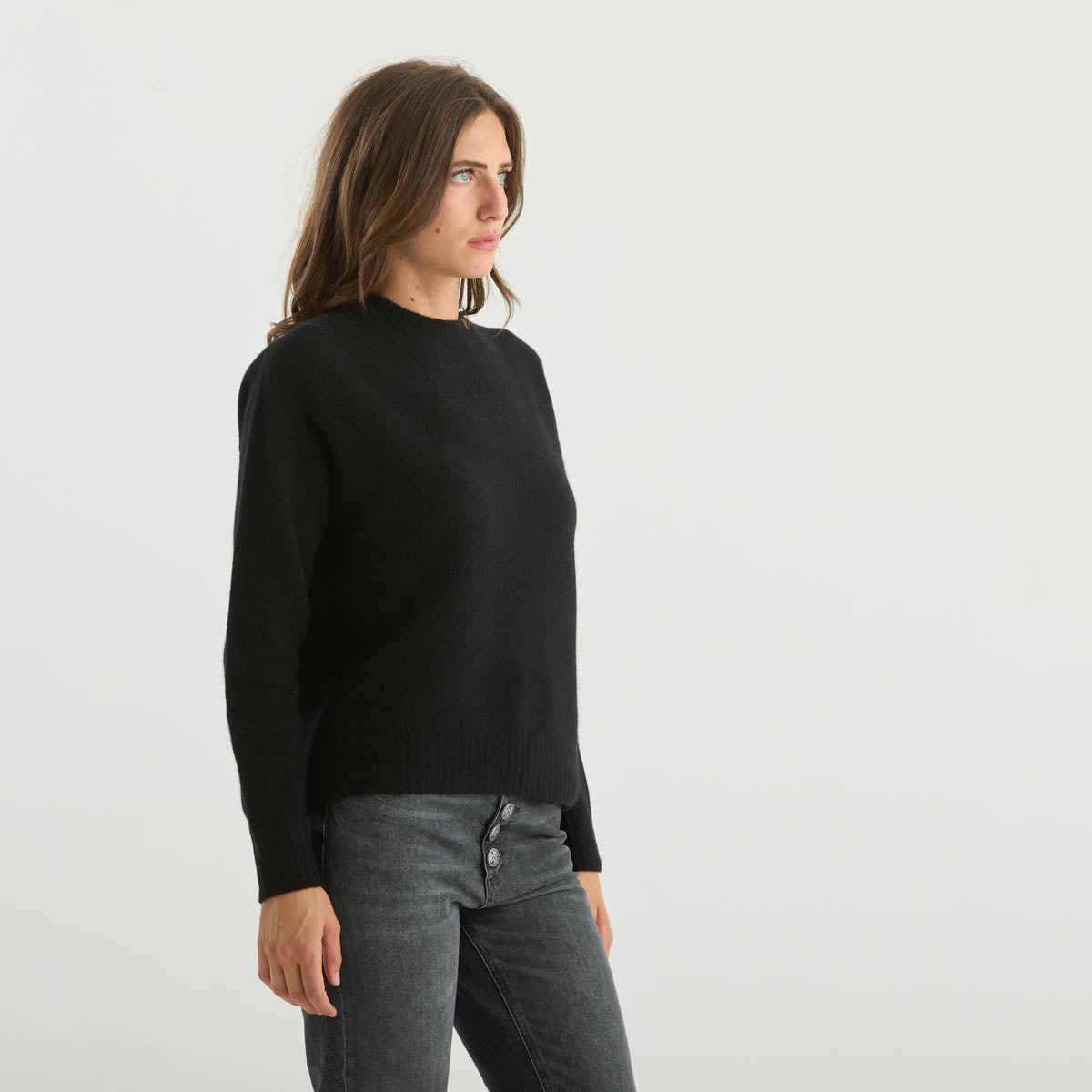 Solotre maglione girocollo nero