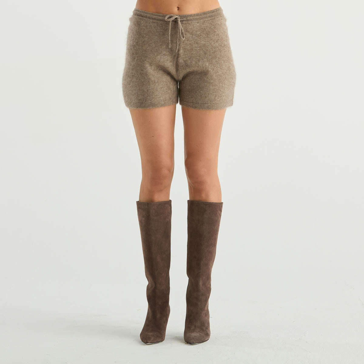 Solotre shorts in tessuto beige