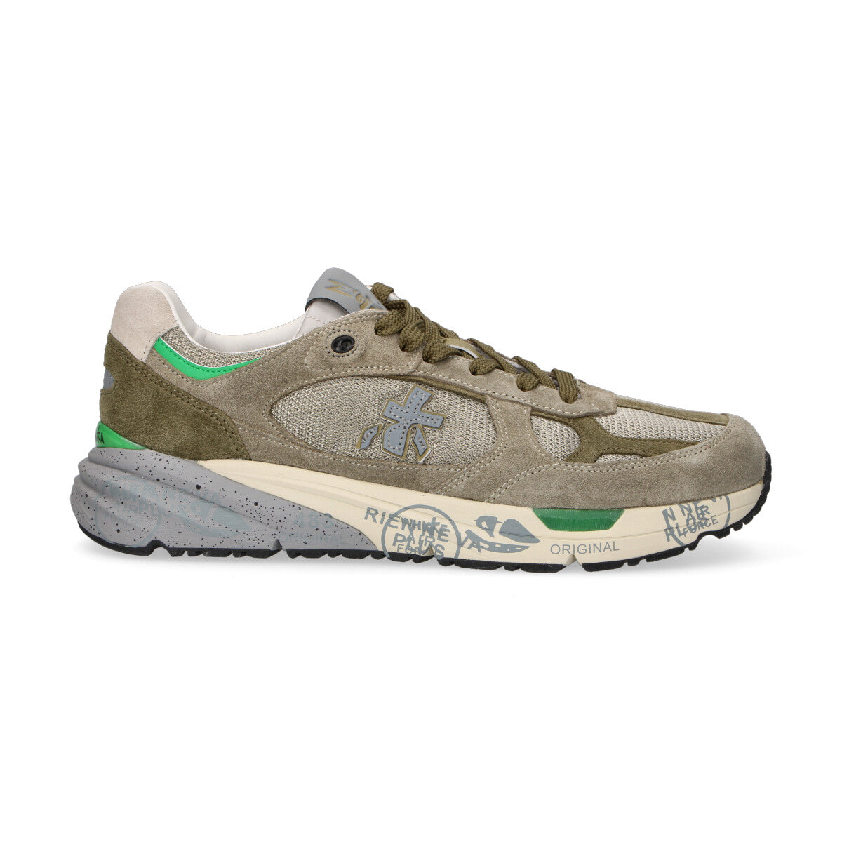 Premiata sneaker Mase in nylon verde