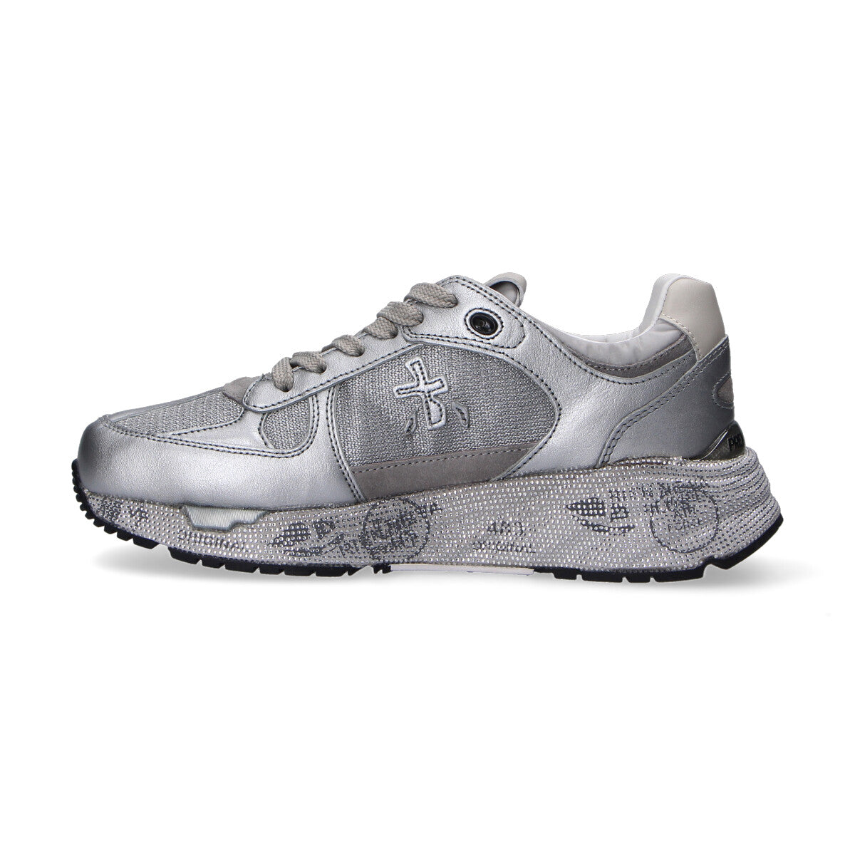 Premiata sneaker Mased strass argento