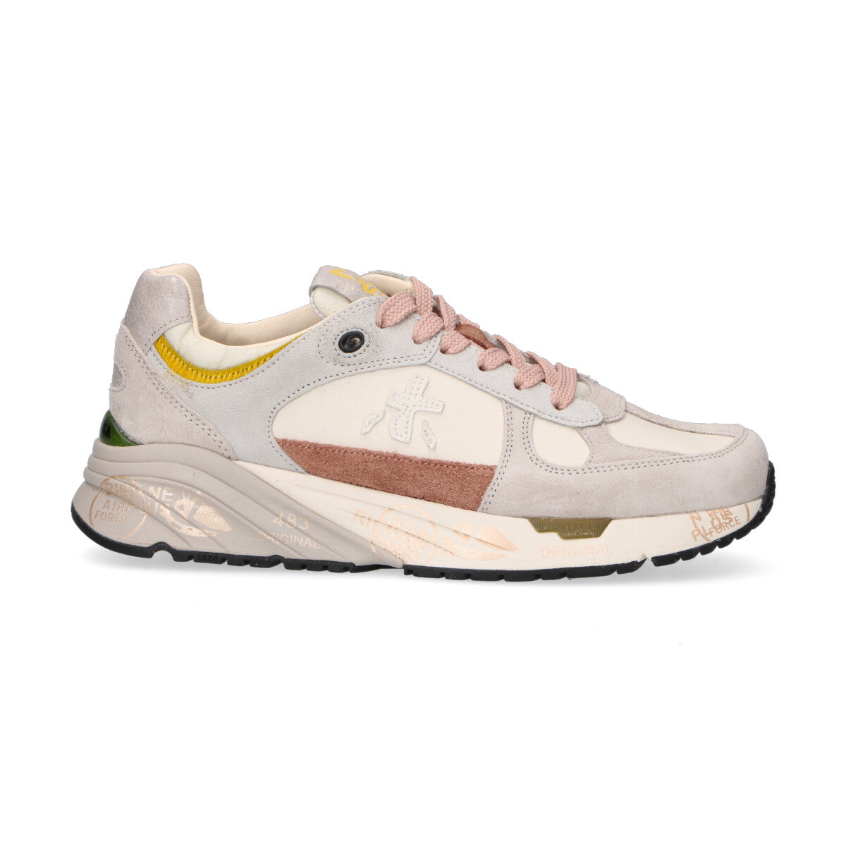 Premiata sneaker Mased camoscio panna