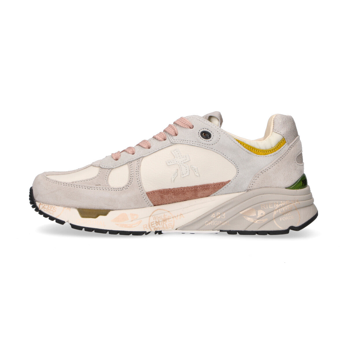 Premiata sneaker Mased camoscio panna