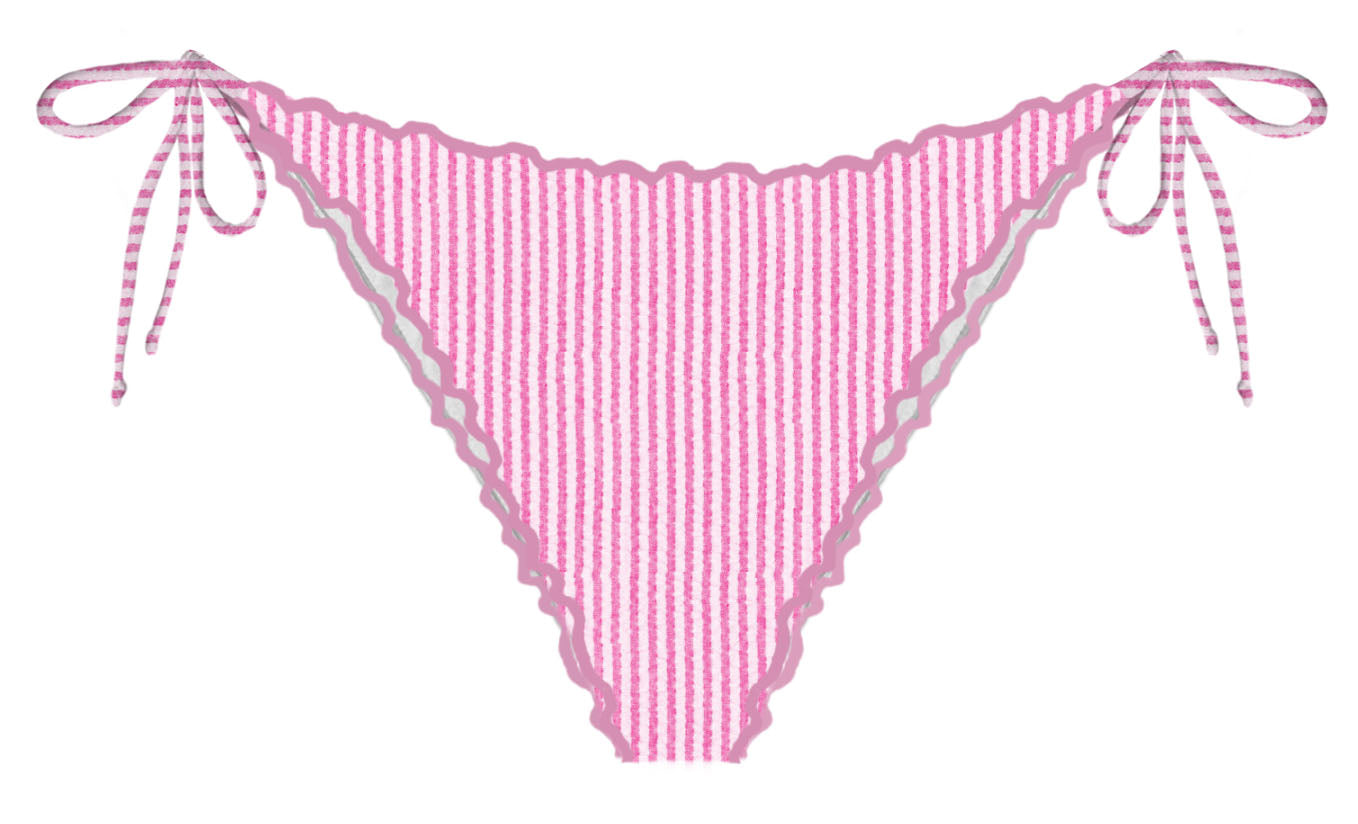 Mc2 Saint Barth slip seersucker stripes rosa