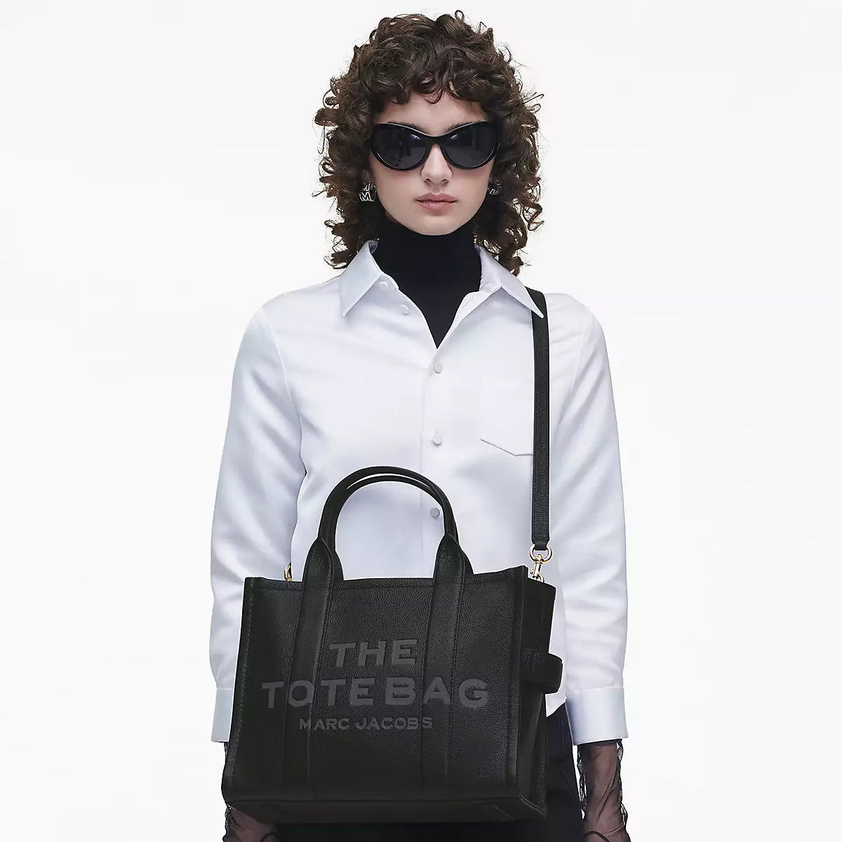 Marc Jacobs The Tote Bag media pelle nera